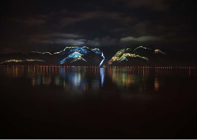 Mountain lighting on both sides of Oujiang River 2