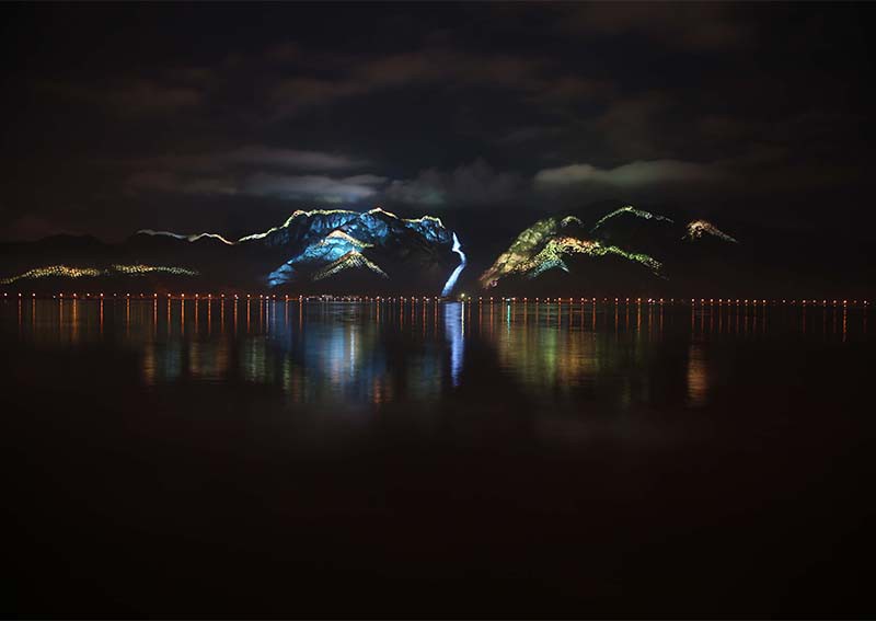 Mountain lighting on both sides of Oujiang River 2